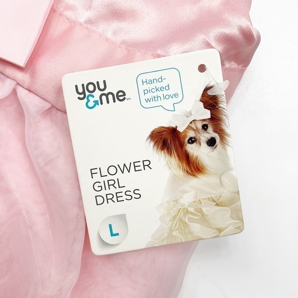 NEW You & Me Pink Flower Girl Dog Dress - Picture 3 of 5